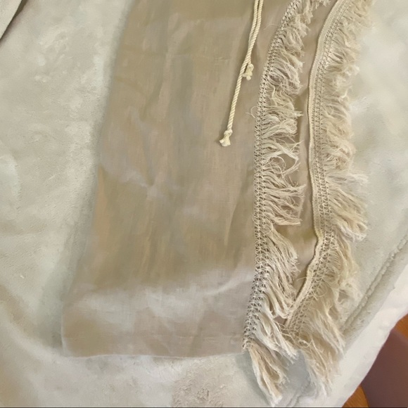 NWT Dula the Label no. 4 linen thigh slit with fringe midaxi skirt & rope belt - Picture 7 of 15